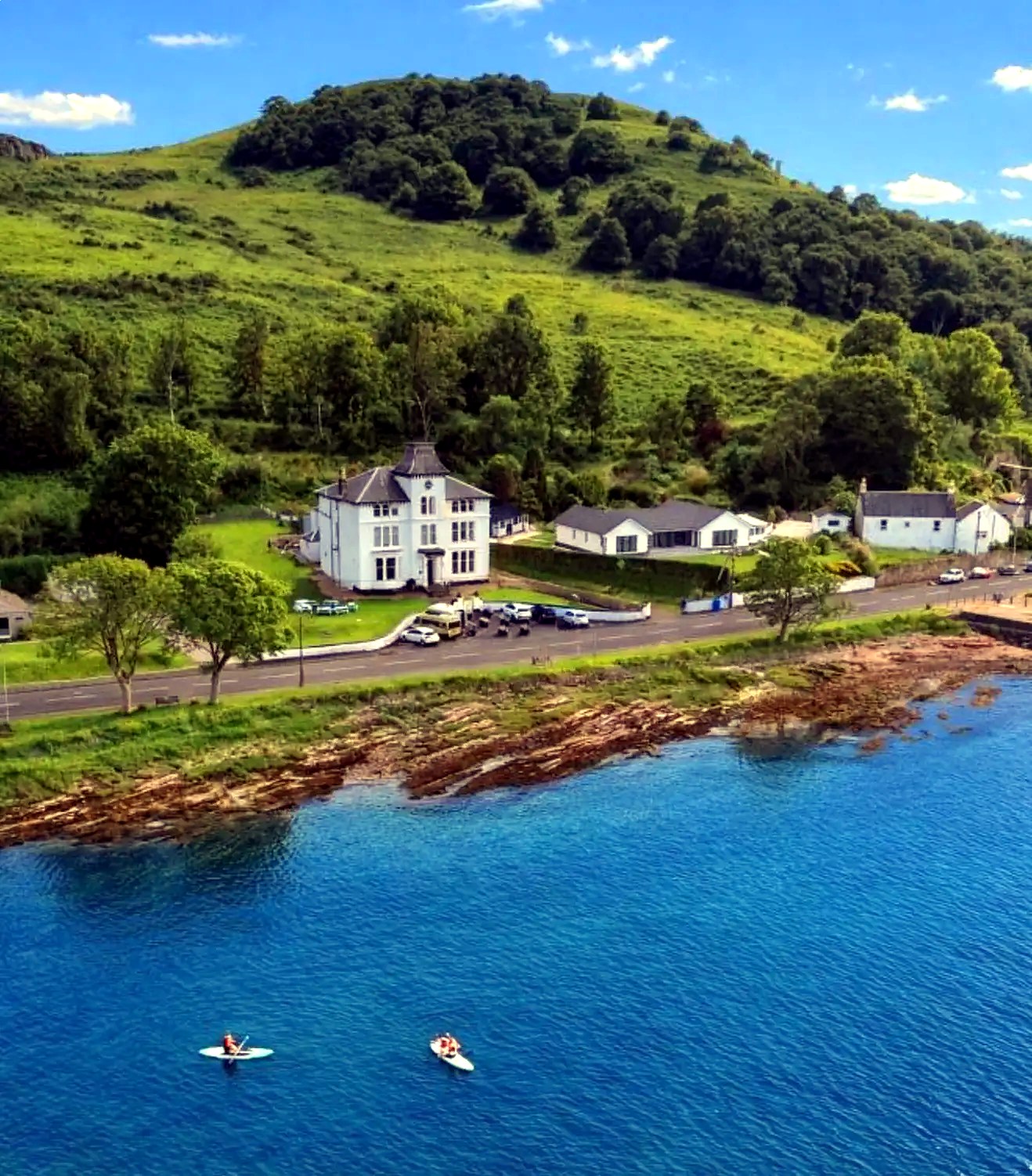 St Blanes House on the shore at Kilchattan Bay, Isle of Bute