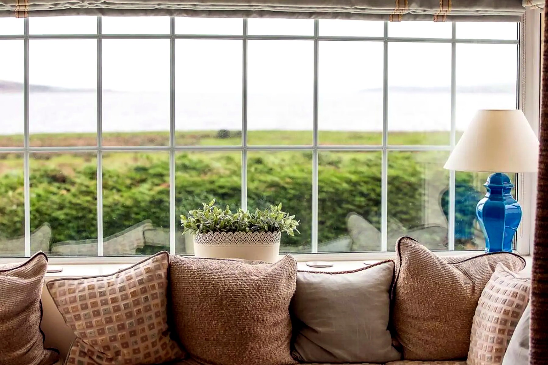 Window seat at The Old School House looking out to sea
