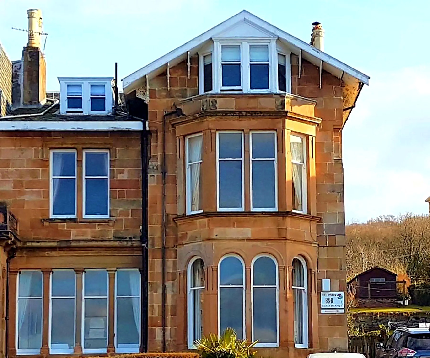 St Ebba's B&B, a red sandstone villa on Ardbeg Road, Rothesay
