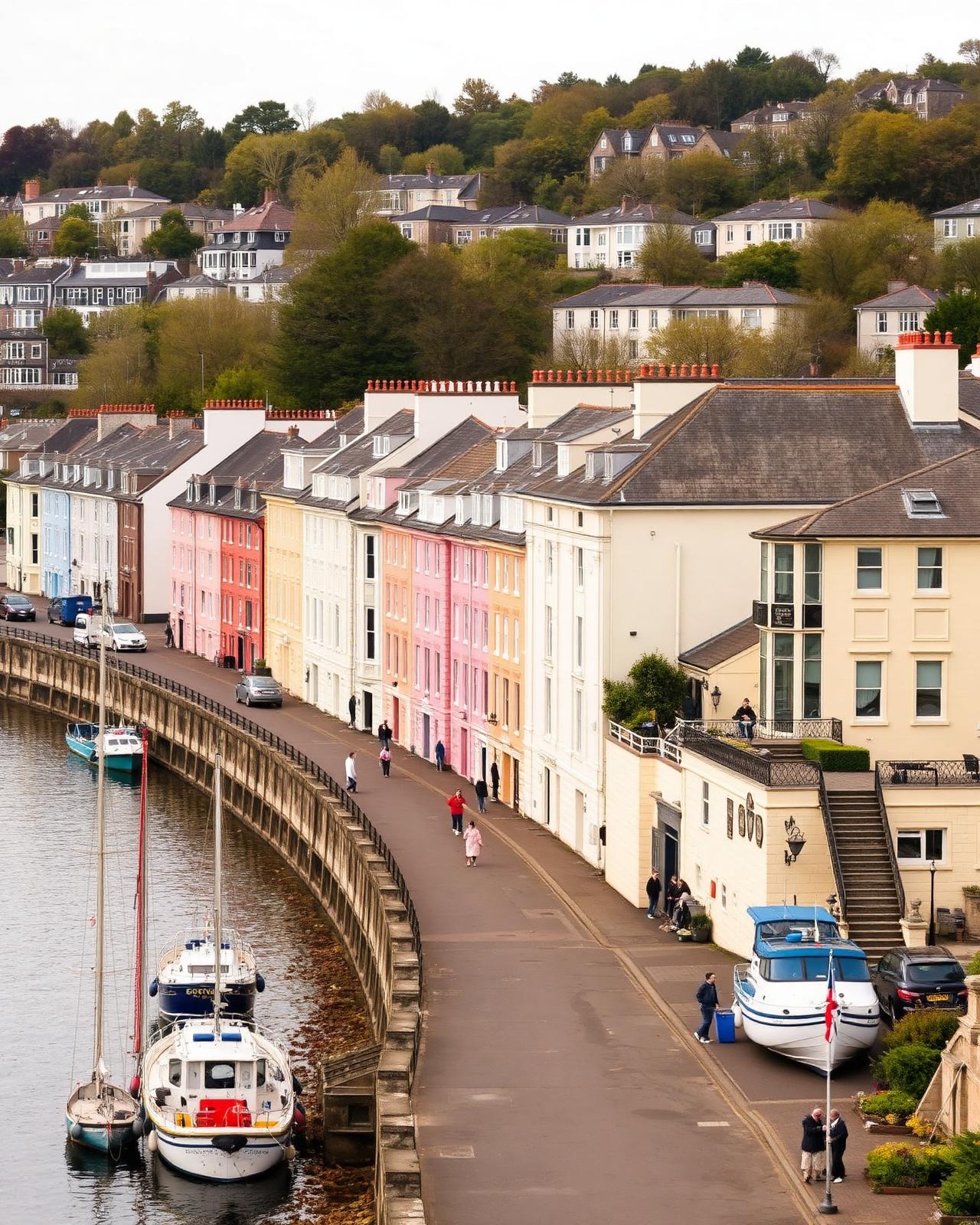 The Rothesay seafront and Victorian terraces